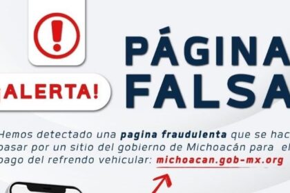 ¡Que no te engañen! Así es como identificas sitios falsos para pago del refrendo en Michoacán. copia de monitor expresso plantilla 10 7