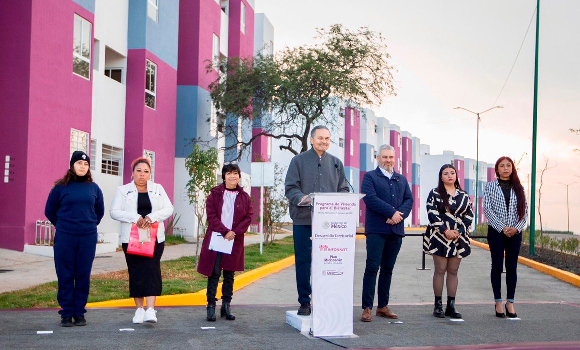 Proyectan más de 6 mil viviendas del Bienestar en Michoacán entrega infonavit primeras viviendas del bienestar en michoacan infonavit 1160x700