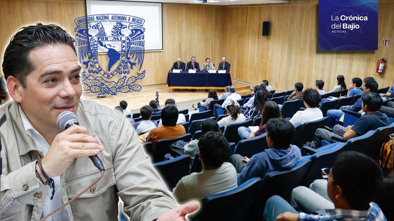 Rogelio Zarazúa presenta en la UNAM Esquema Multianual aplicado en Michoacán para infraestructura pública. unambajio2